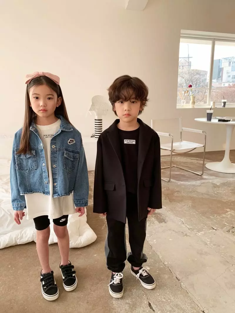 Matilda & Lee - Korean Children Fashion - #childofig - Denim Colored Jogger Pants - 6
