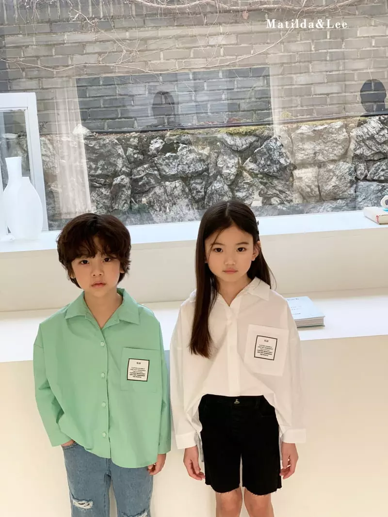 Matilda & Lee - Korean Children Fashion - #stylishchildhood - Label Boxy Shirt - 4