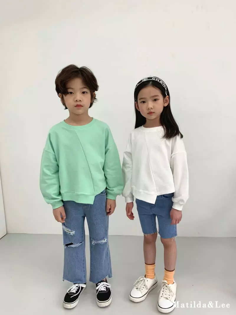 Matilda & Lee - Korean Children Fashion - #prettylittlegirls - Slit Sweatshirt - 4