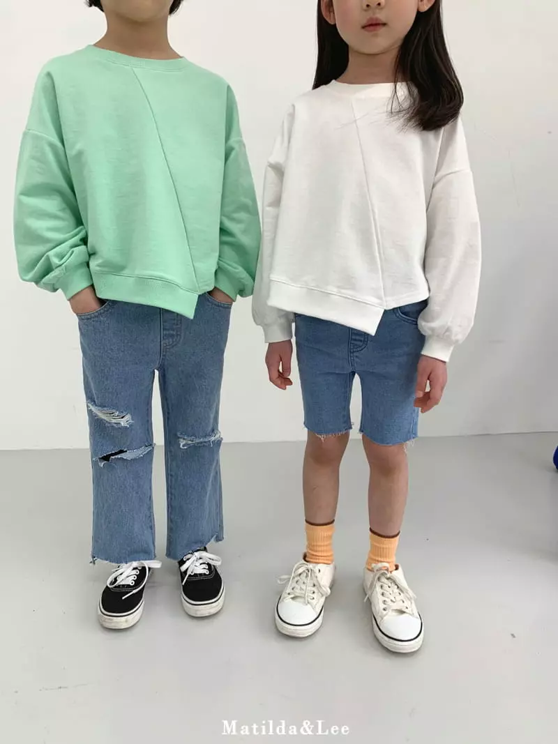 Matilda & Lee - Korean Children Fashion - #childofig - Slit Sweatshirt - 5