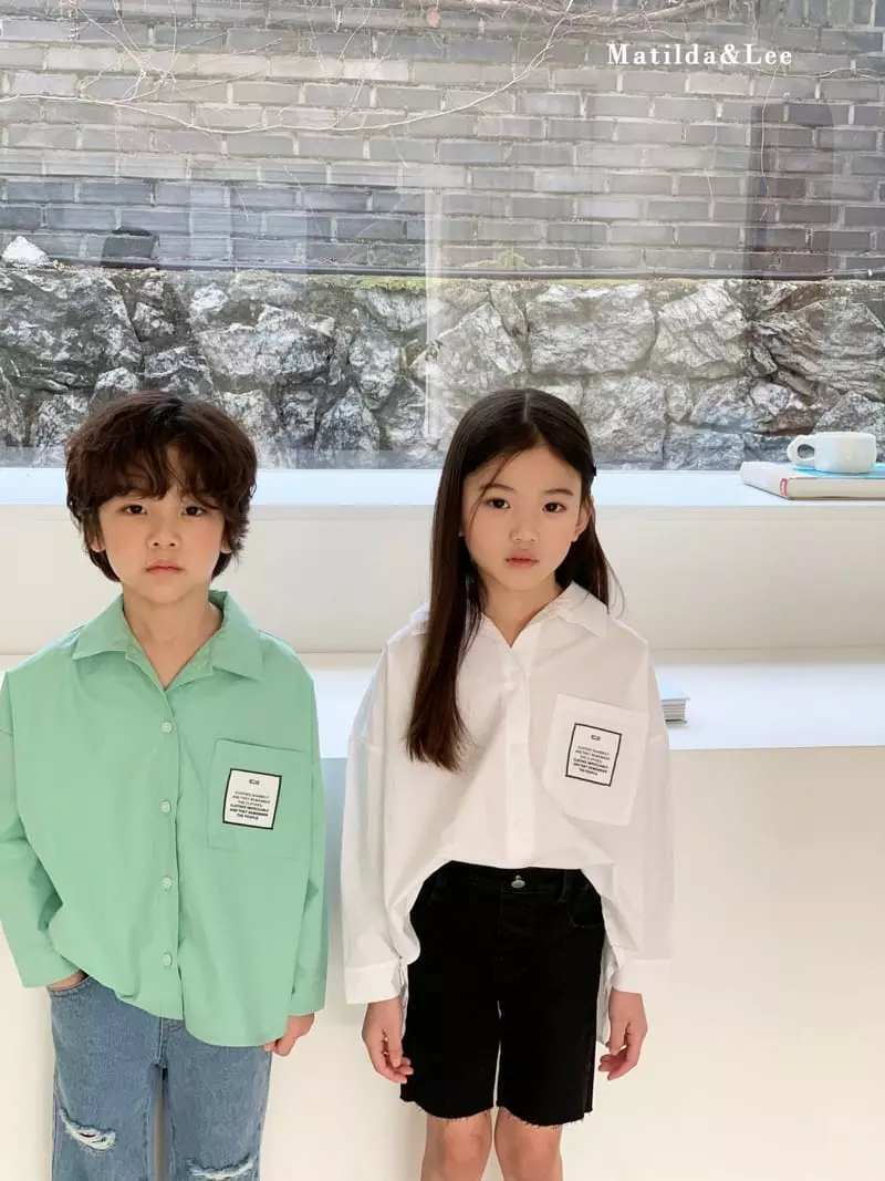 Matilda & Lee - Korean Children Fashion - #childrensboutique - Label Boxy Shirt - 5
