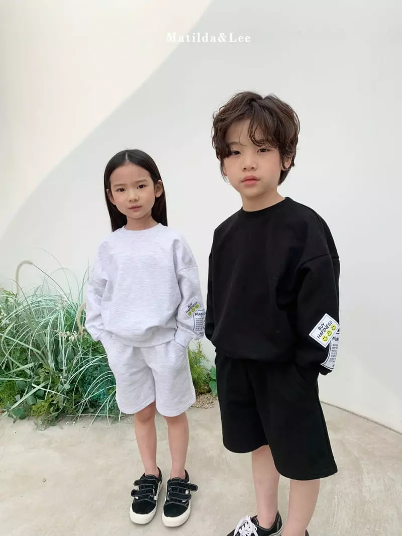 Matilda & Lee - Korean Children Fashion - #designkidswear - Patch Top Short Set - 2