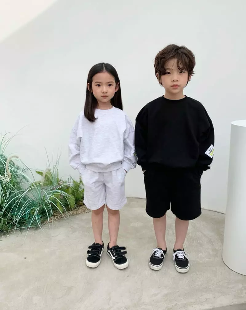 Matilda & Lee - Korean Children Fashion - #discoveringself - Patch Top Short Set - 3