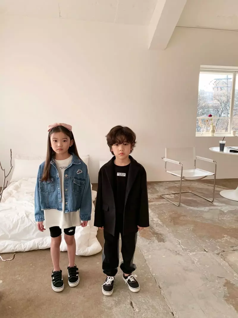 Matilda & Lee - Korean Children Fashion - #discoveringself - Denim Colored Jogger Pants - 9