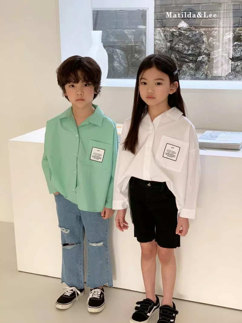 Matilda & Lee - Korean Children Fashion - #discoveringself - Label Boxy Shirt - 7