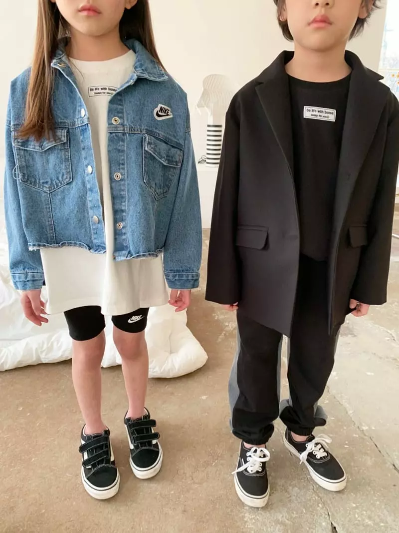 Matilda & Lee - Korean Children Fashion - #fashionkids - Denim Colored Jogger Pants - 10