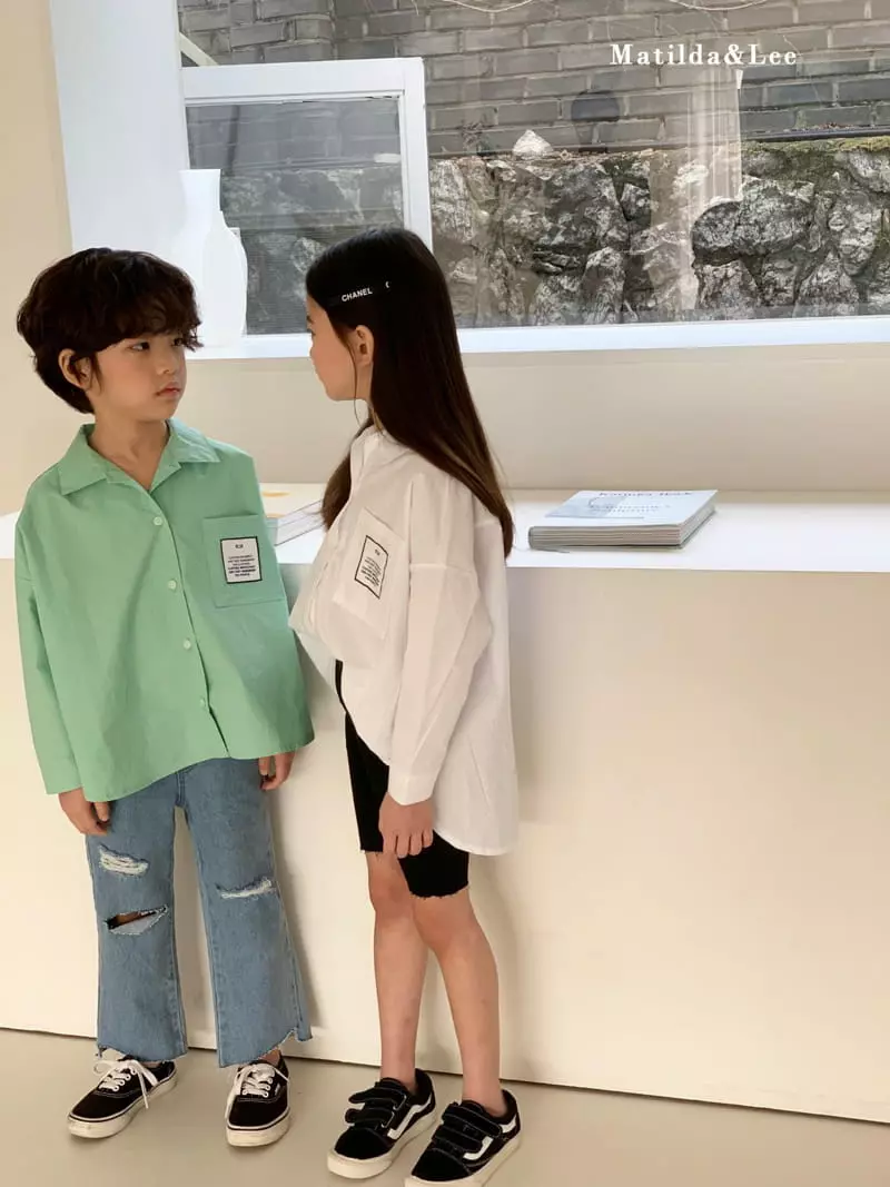 Matilda & Lee - Korean Children Fashion - #fashionkids - Label Boxy Shirt - 8