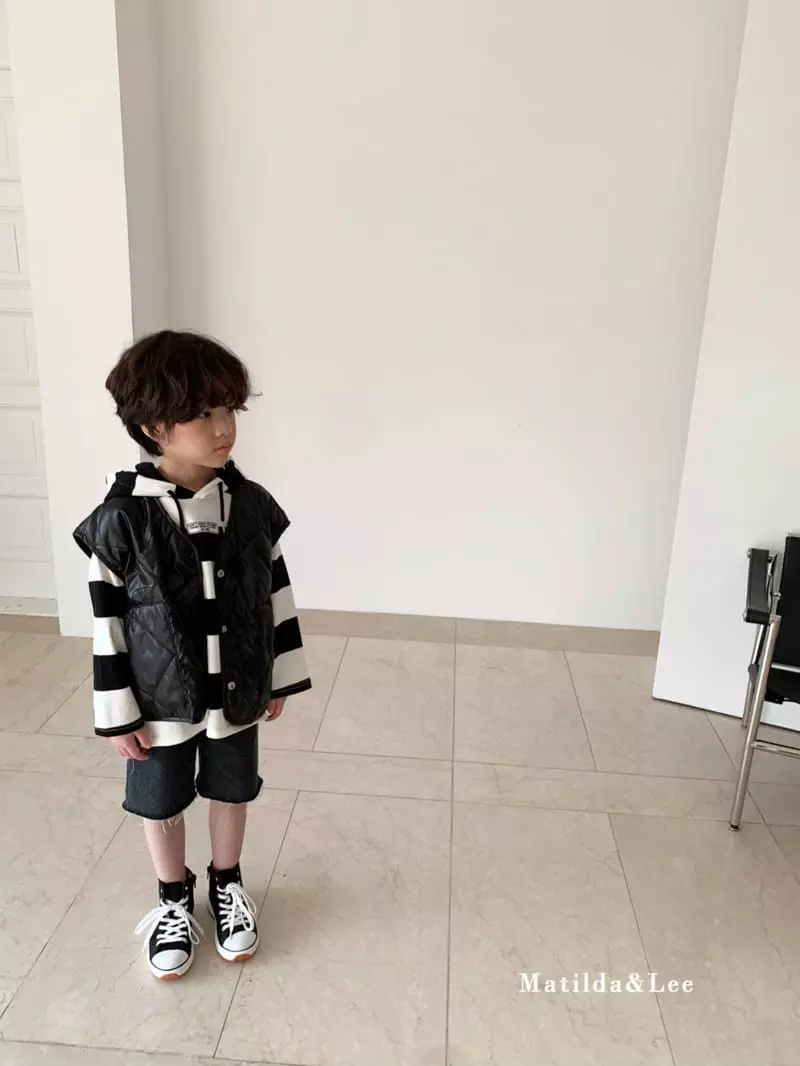 Matilda & Lee - Korean Children Fashion - #fashionkids - Stripe Label Hoody - 6