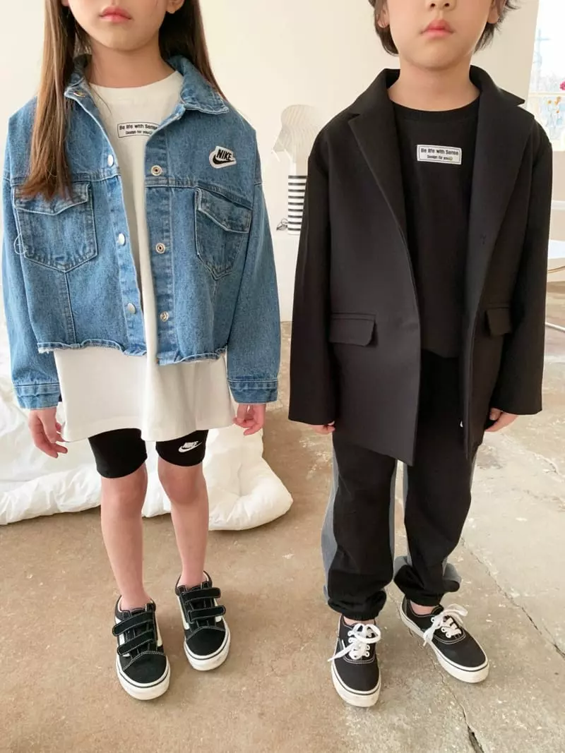 Matilda & Lee - Korean Children Fashion - #kidsshorts - Denim Colored Jogger Pants - 11