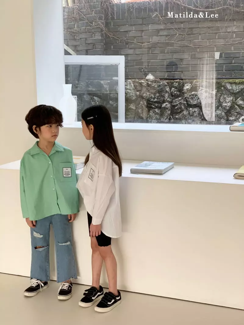 Matilda & Lee - Korean Children Fashion - #kidsshorts - Label Boxy Shirt - 9