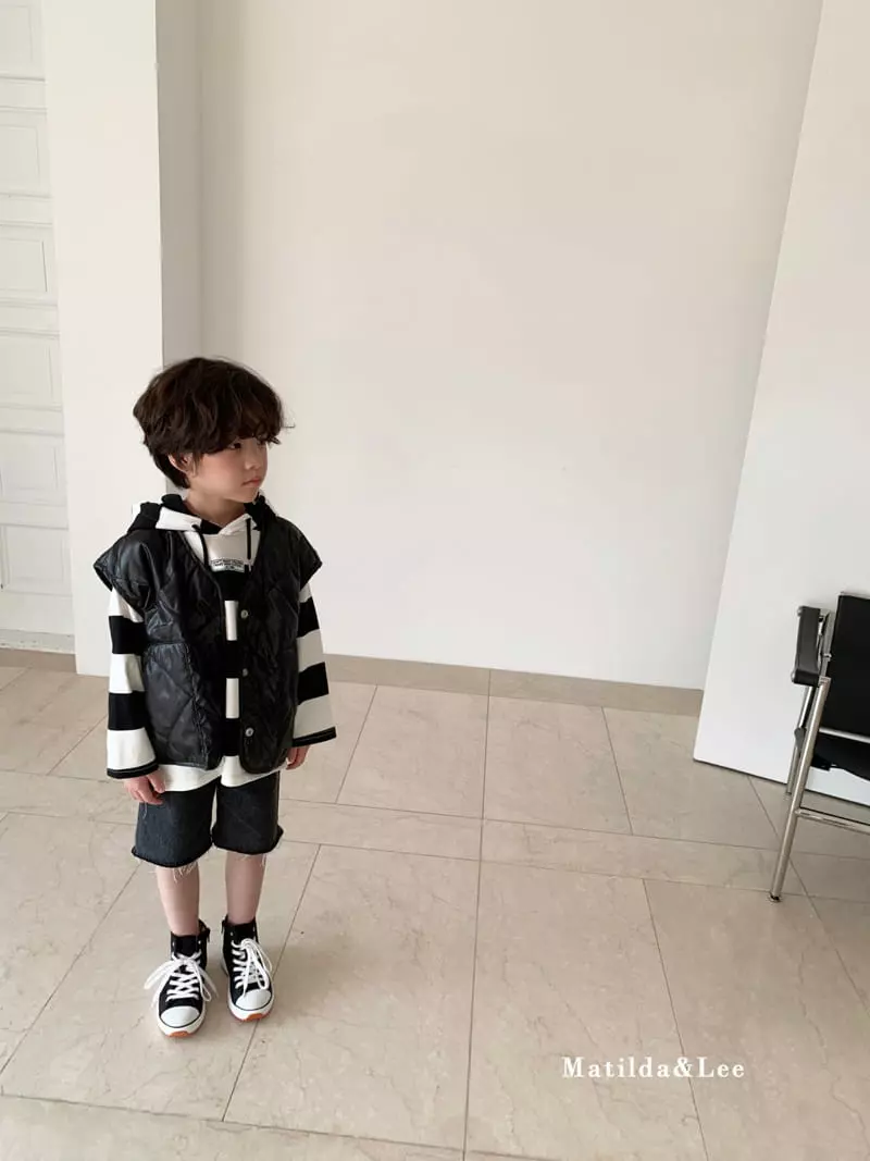 Matilda & Lee - Korean Children Fashion - #kidsshorts - Stripe Label Hoody - 7