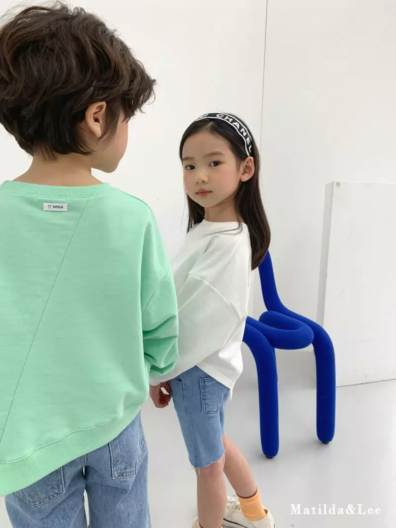 Matilda & Lee - Korean Children Fashion - #kidsshorts - Slit Sweatshirt - 10