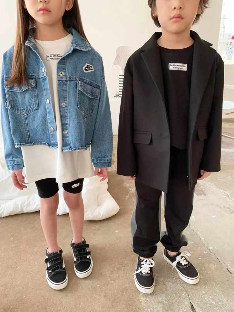 Matilda & Lee - Korean Children Fashion - #kidsstore - Denim Colored Jogger Pants - 12