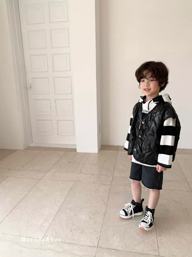Matilda & Lee - Korean Children Fashion - #kidsstore - Stripe Label Hoody - 8