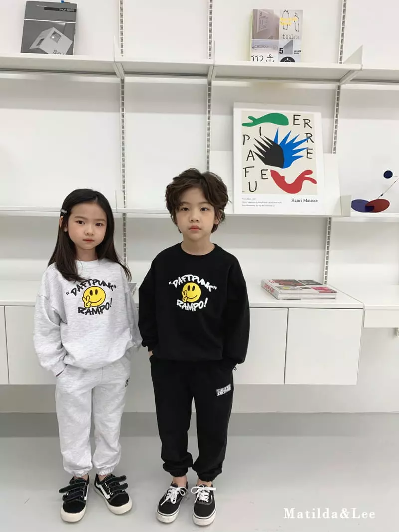 Matilda & Lee - Korean Children Fashion - #littlefashionista - Smile String Top Bottom Set - 2