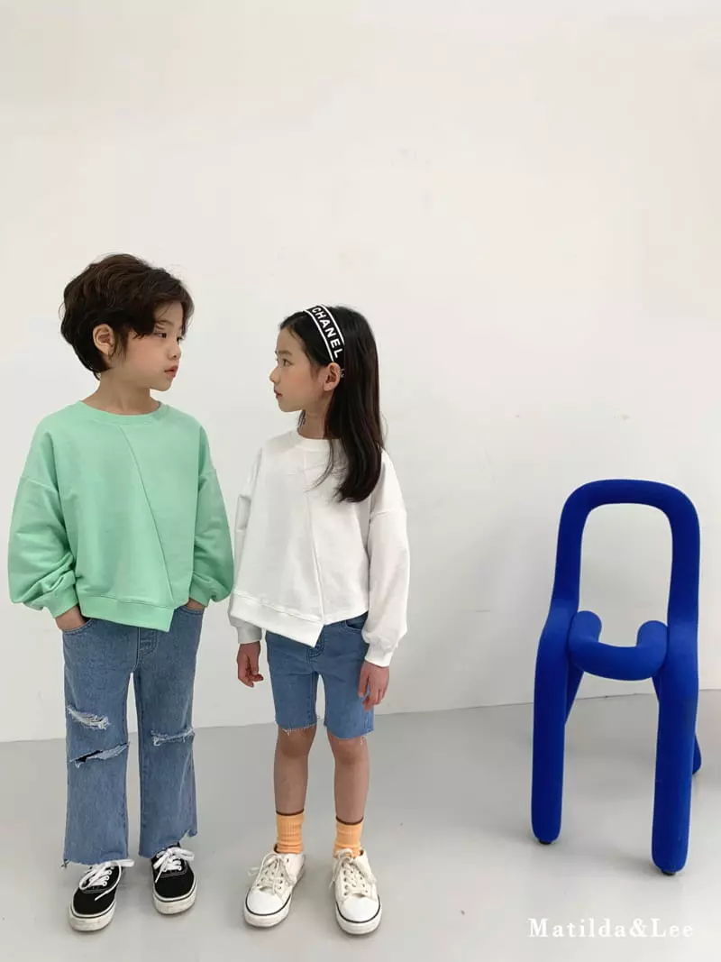 Matilda & Lee - Korean Children Fashion - #minifashionista - Slit Sweatshirt - 2
