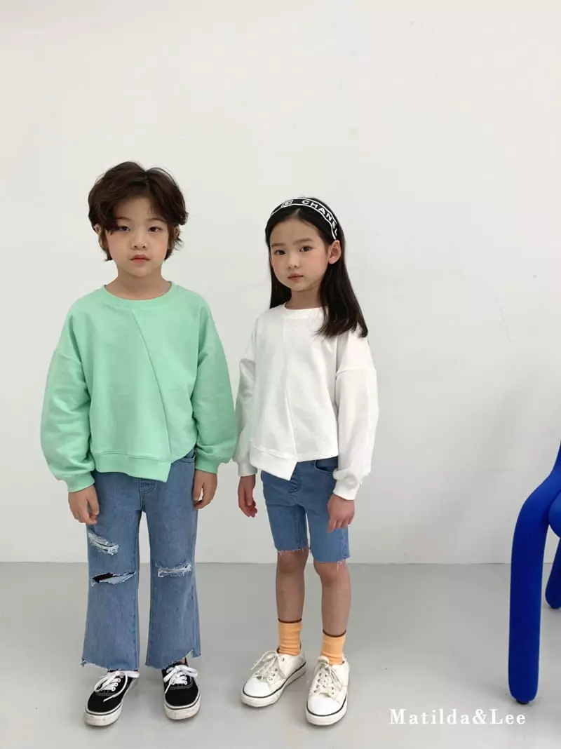 Matilda & Lee - Korean Children Fashion - #prettylittlegirls - Slit Sweatshirt - 3