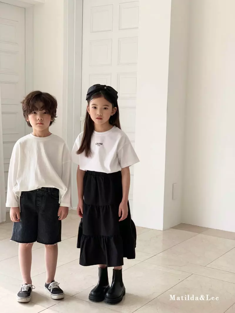 Matilda & Lee - Korean Children Fashion - #stylishchildhood - Patch Midi Denim Pants - 9