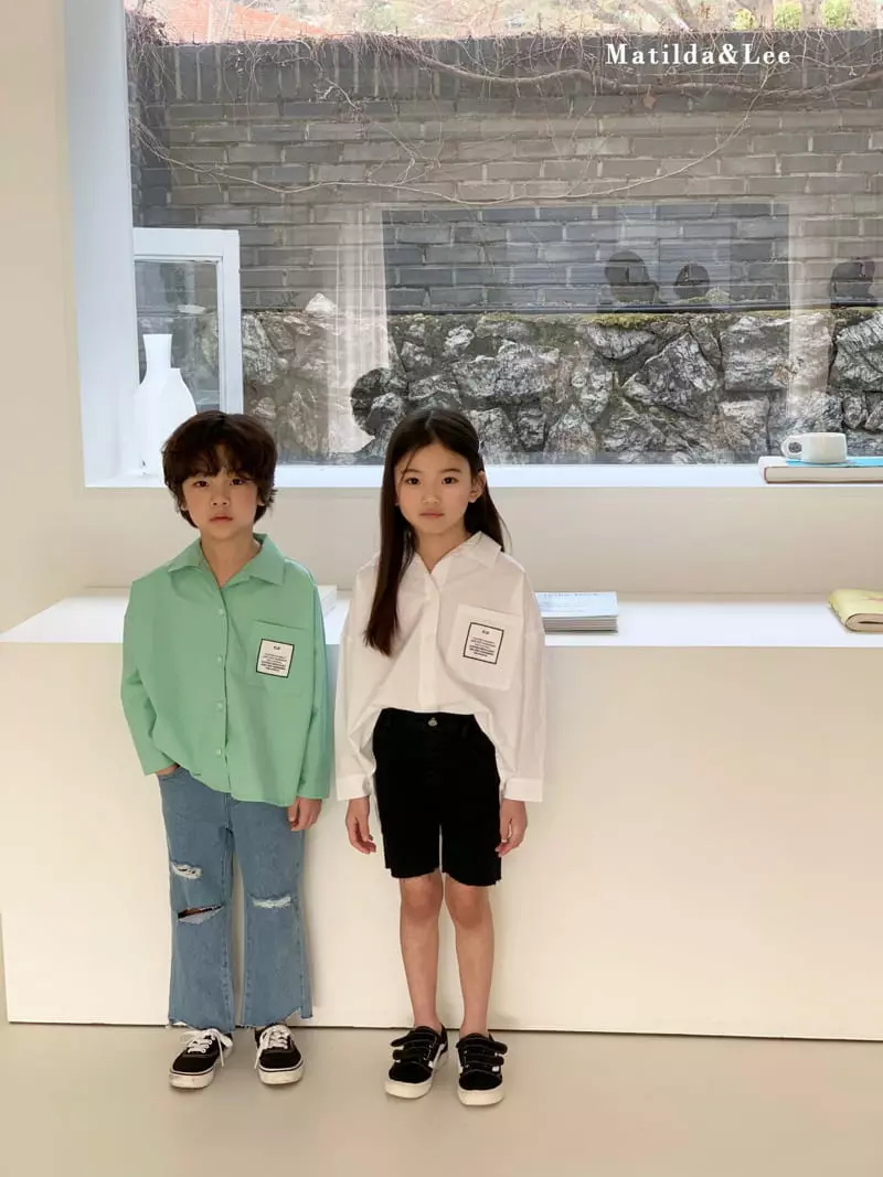 Matilda & Lee - Korean Children Fashion - #stylishchildhood - Label Boxy Shirt - 3