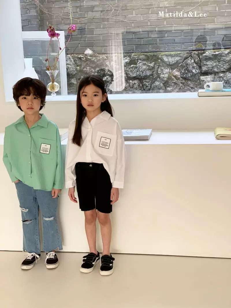 Matilda & Lee - Korean Children Fashion - #toddlerclothing - Label Boxy Shirt - 2