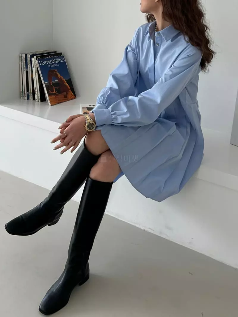 Mellor - Korean Women Fashion - #momslook - Pleats One-piece