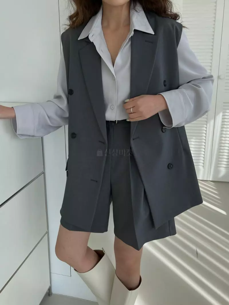 Mellor - Korean Women Fashion - #momslook - Over Vest - 3