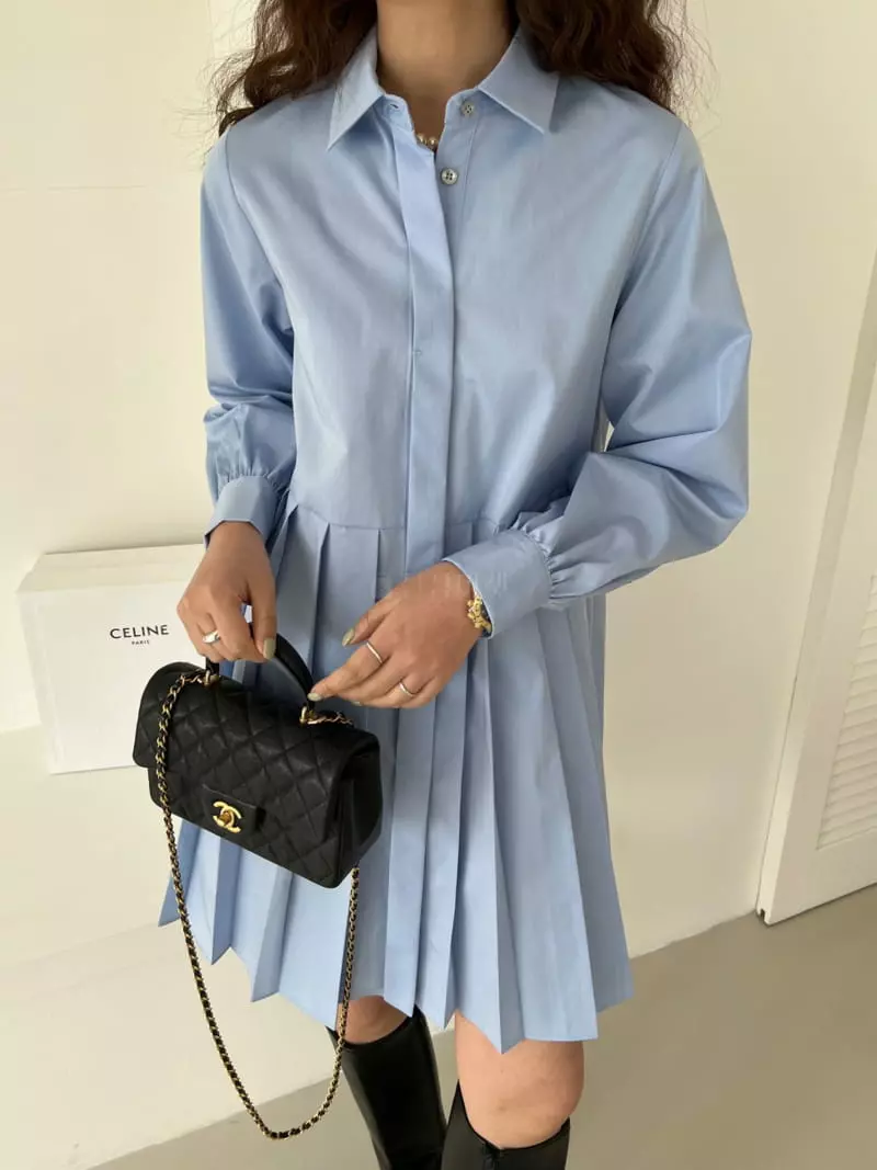 Mellor - Korean Women Fashion - #womensfashion - Pleats One-piece - 2