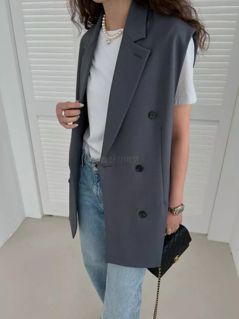Mellor - Korean Women Fashion - #womensfashion - Over Vest - 2