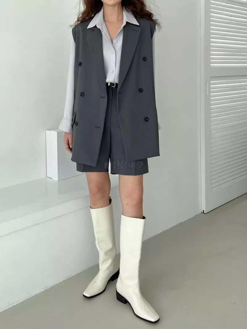 Mellor - Korean Women Fashion - #momslook - Over Vest - 4