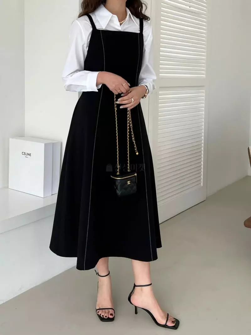 Mellor - Korean Women Fashion - #womensfashion - Stitch One-piece