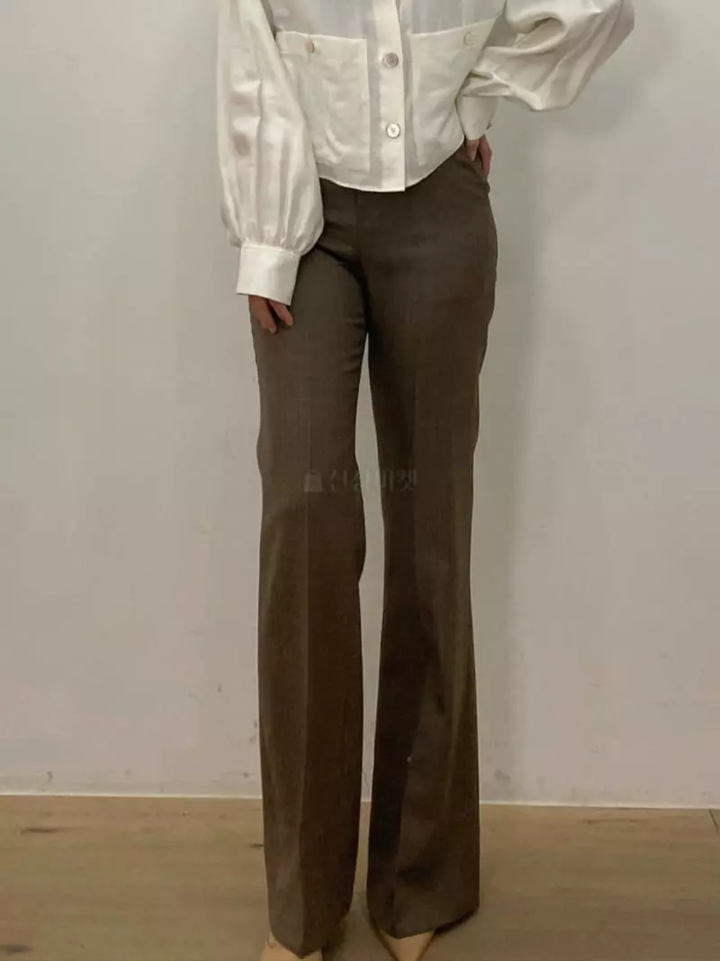 Mer - Korean Women Fashion - #womensfashion - Stripe Boots Pants - 4