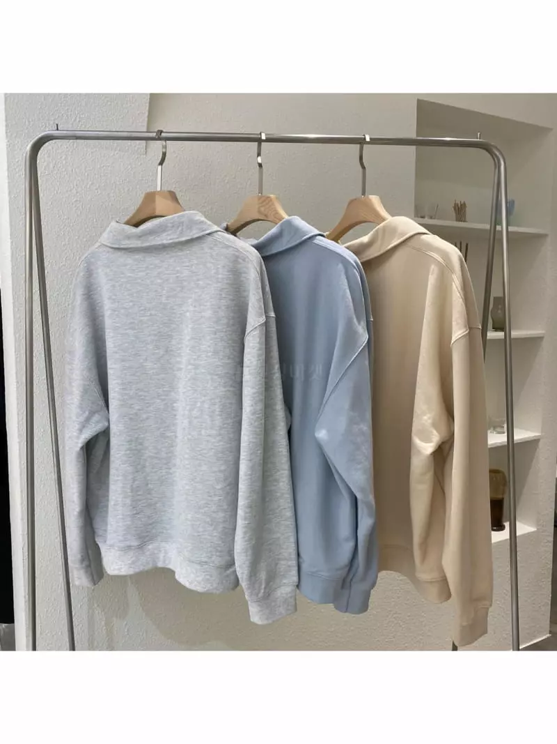 Mer - Korean Women Fashion - #momslook - Joy Half Zip-up Sweatshirt