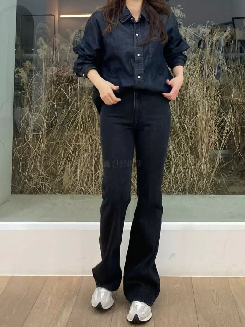 Mer - Korean Women Fashion - #womensfashion - Stripe Denim Shirt - 4