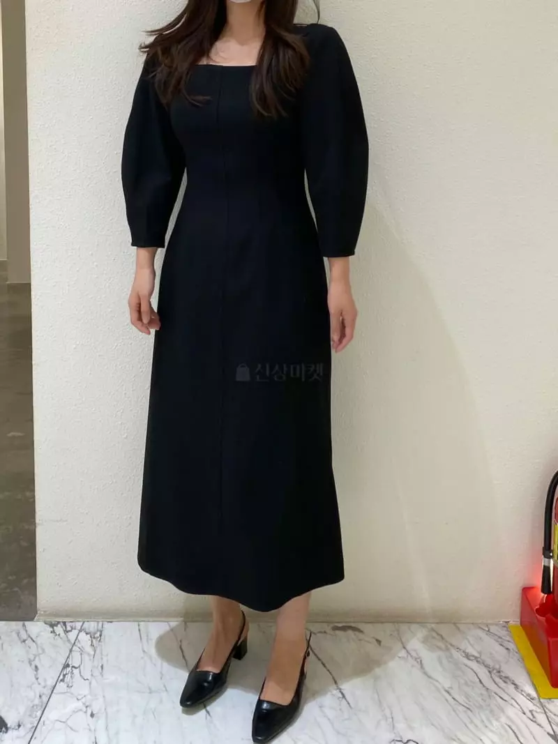 Mer - Korean Women Fashion - #momslook - Square Neck One-piece