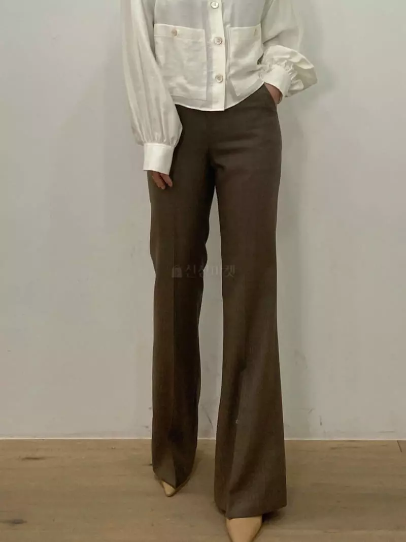 Mer - Korean Women Fashion - #womensfashion - Stripe Boots Pants