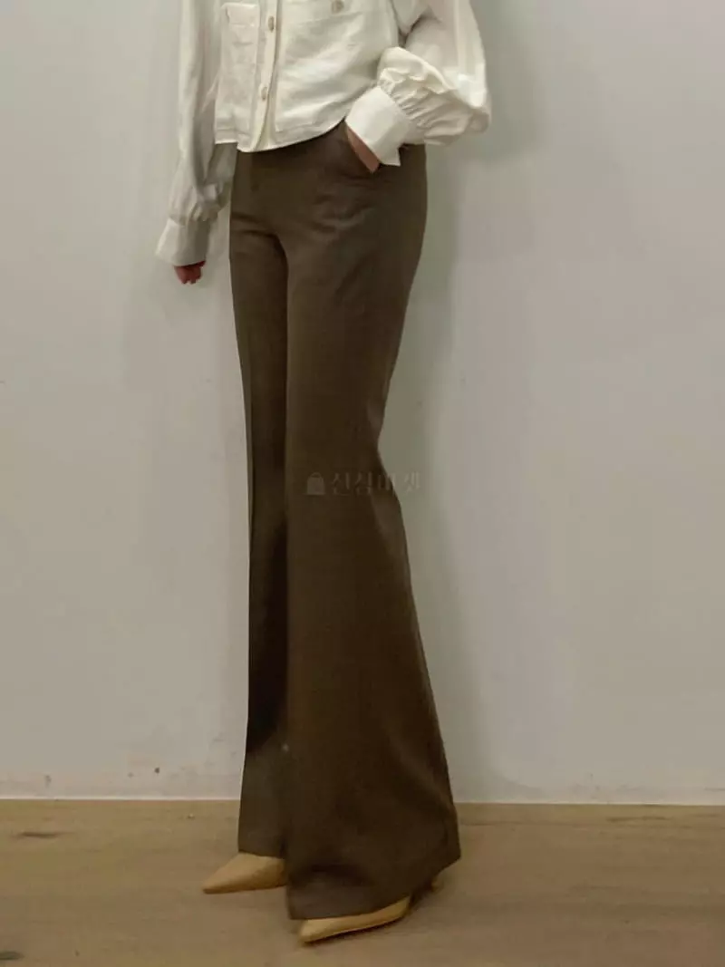 Mer - Korean Women Fashion - #womensfashion - Stripe Boots Pants - 3