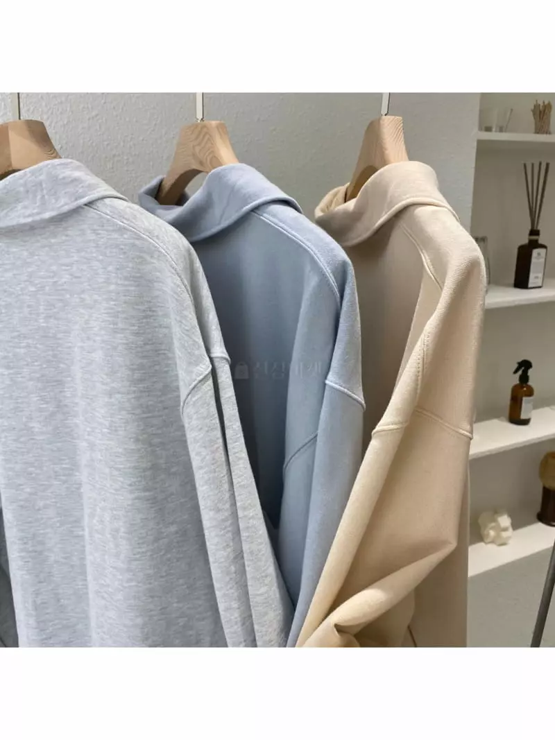 Mer - Korean Women Fashion - #womensfashion - Joy Half Zip-up Sweatshirt - 2