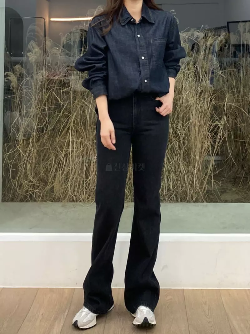 Mer - Korean Women Fashion - #womensfashion - Stripe Denim Shirt - 3