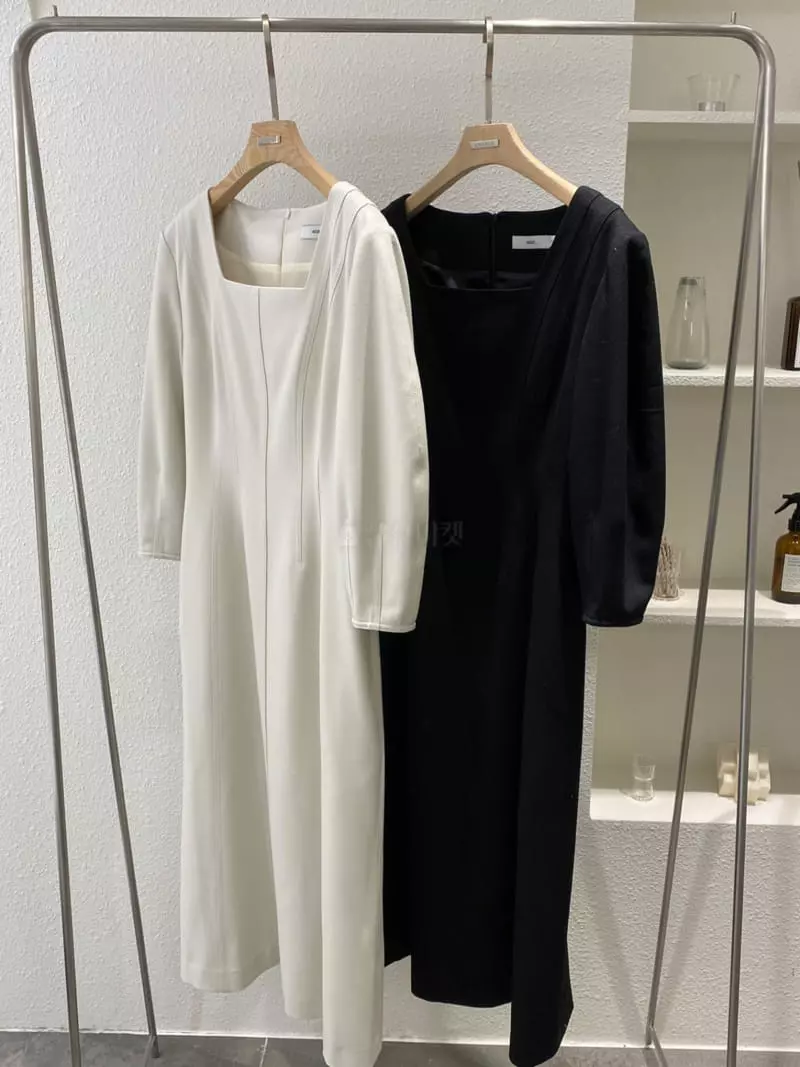 Mer - Korean Women Fashion - #momslook - Square Neck One-piece - 4