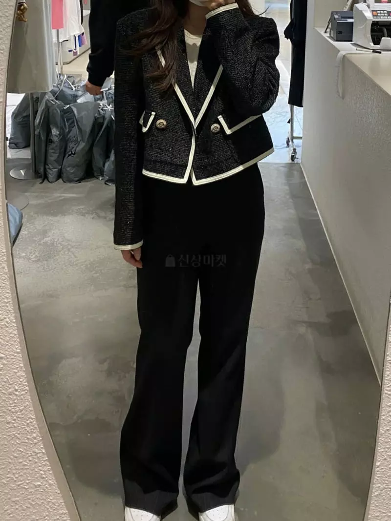 Mer - Korean Women Fashion - #womensfashion - Rose Double Tweed Jacket