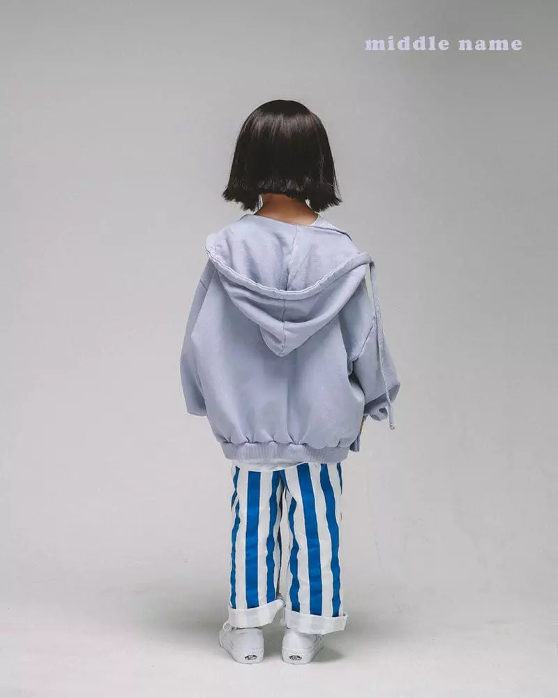 Middle Name - Korean Children Fashion - #stylishchildhood - Wide Hoody Zip-up - 4