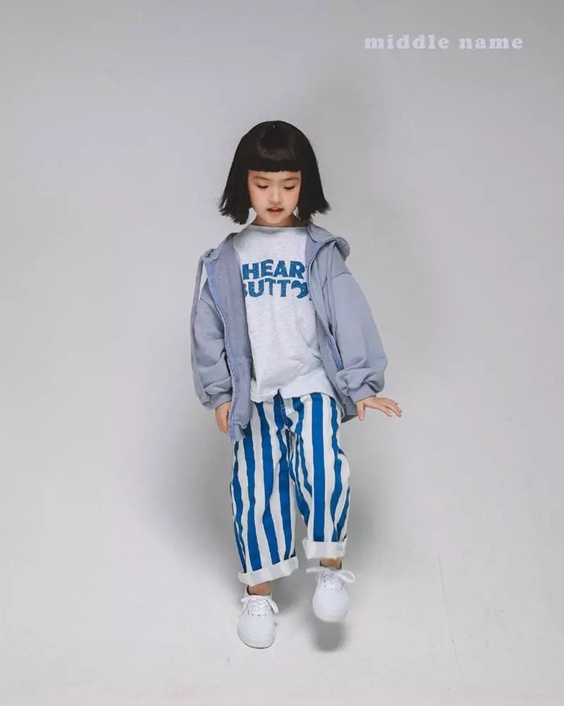 Middle Name - Korean Children Fashion - #discoveringself - Heart Button Short Sleeves Tee - 10