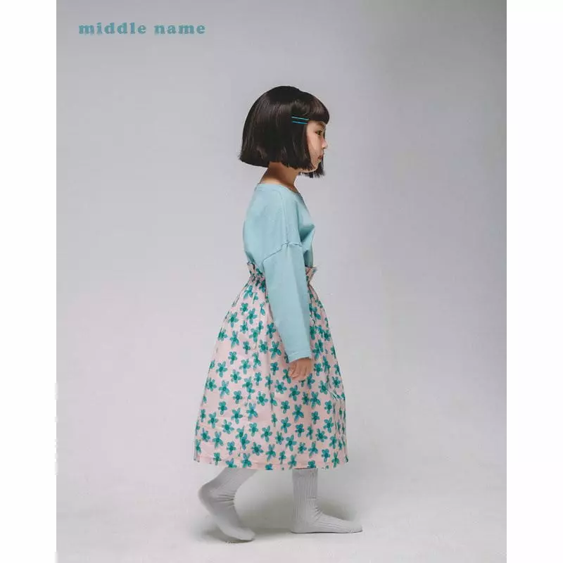 Middle Name - Korean Children Fashion - #discoveringself - Flower Leave Skirt