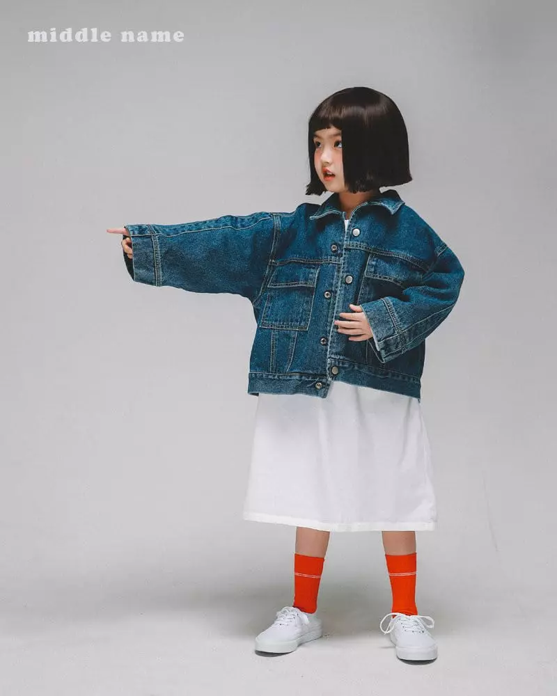 Middle Name - Korean Children Fashion - #fashionkids - Denim Jacket - 5