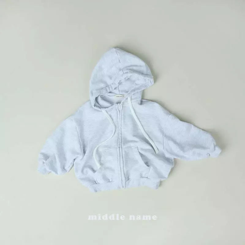 Middle Name - Korean Children Fashion - #kidsshorts - Wide Hoody Zip-up - 9