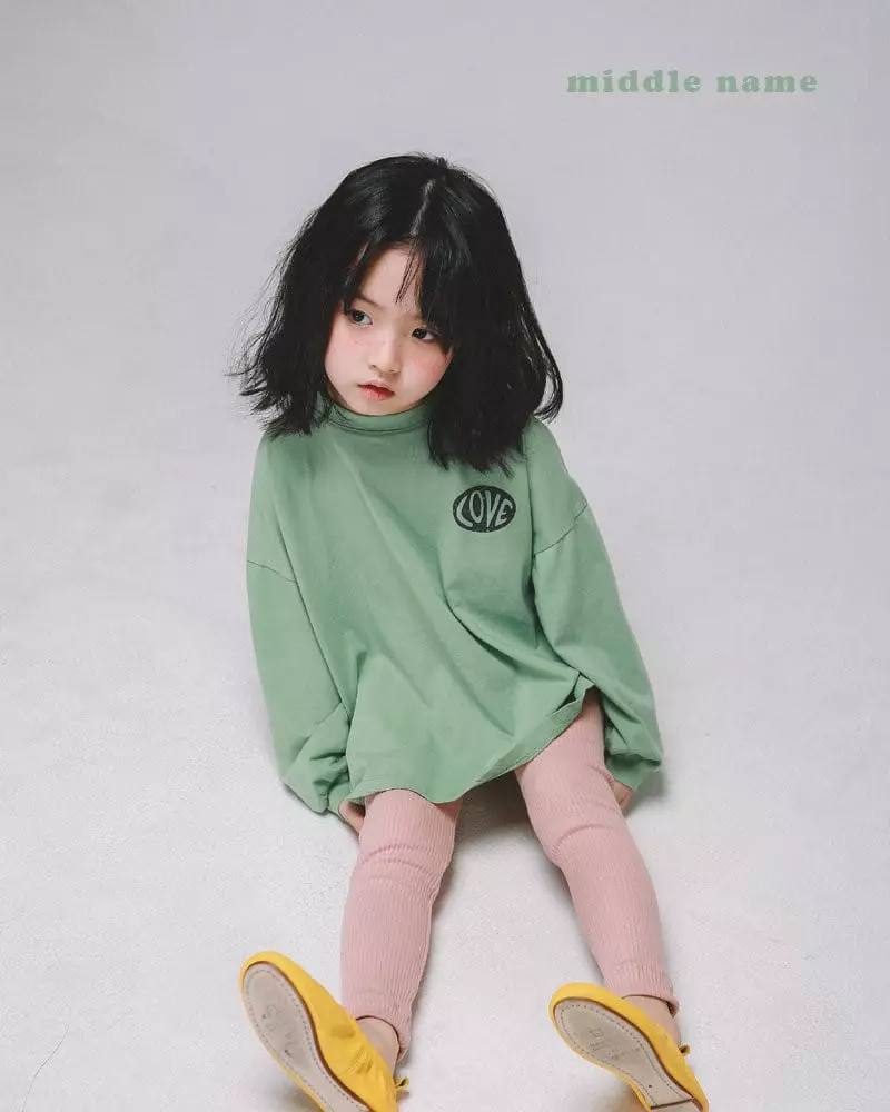 Middle Name - Korean Children Fashion - #littlefashionista - Love Tee - 4
