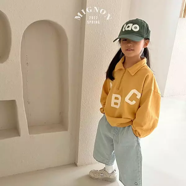 Mignon - Korean Children Fashion - #childofig - ABC Collar Tee - 6