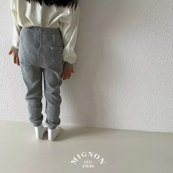 Mignon - Korean Children Fashion - #designkidswear - Mini Waffle Jogger Pants - 9