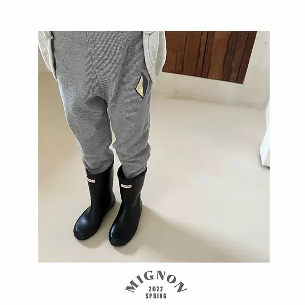 Mignon - Korean Children Fashion - #fashionkids - Mini Waffle Jogger Pants - 11
