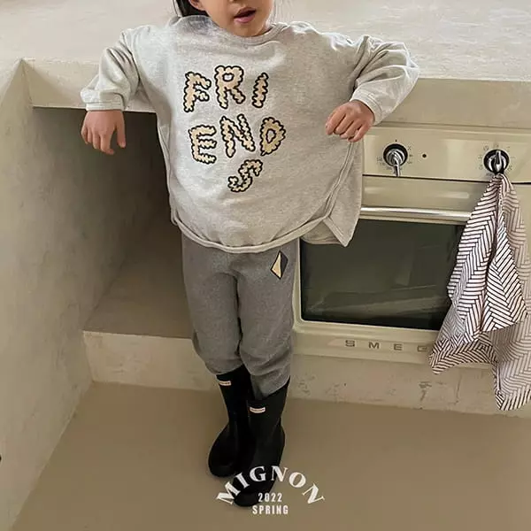 Mignon - Korean Children Fashion - #kidsshorts - Friends Piping Tee - 10